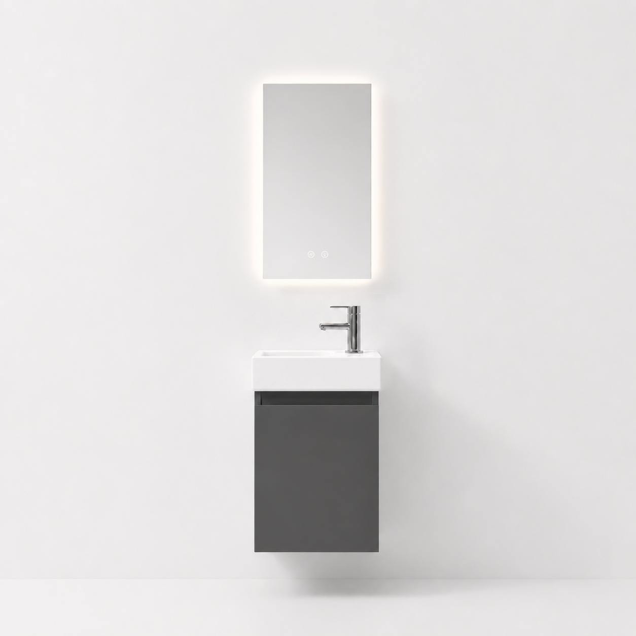 10-400mm/Premium Gray-Compact Floating Vanity