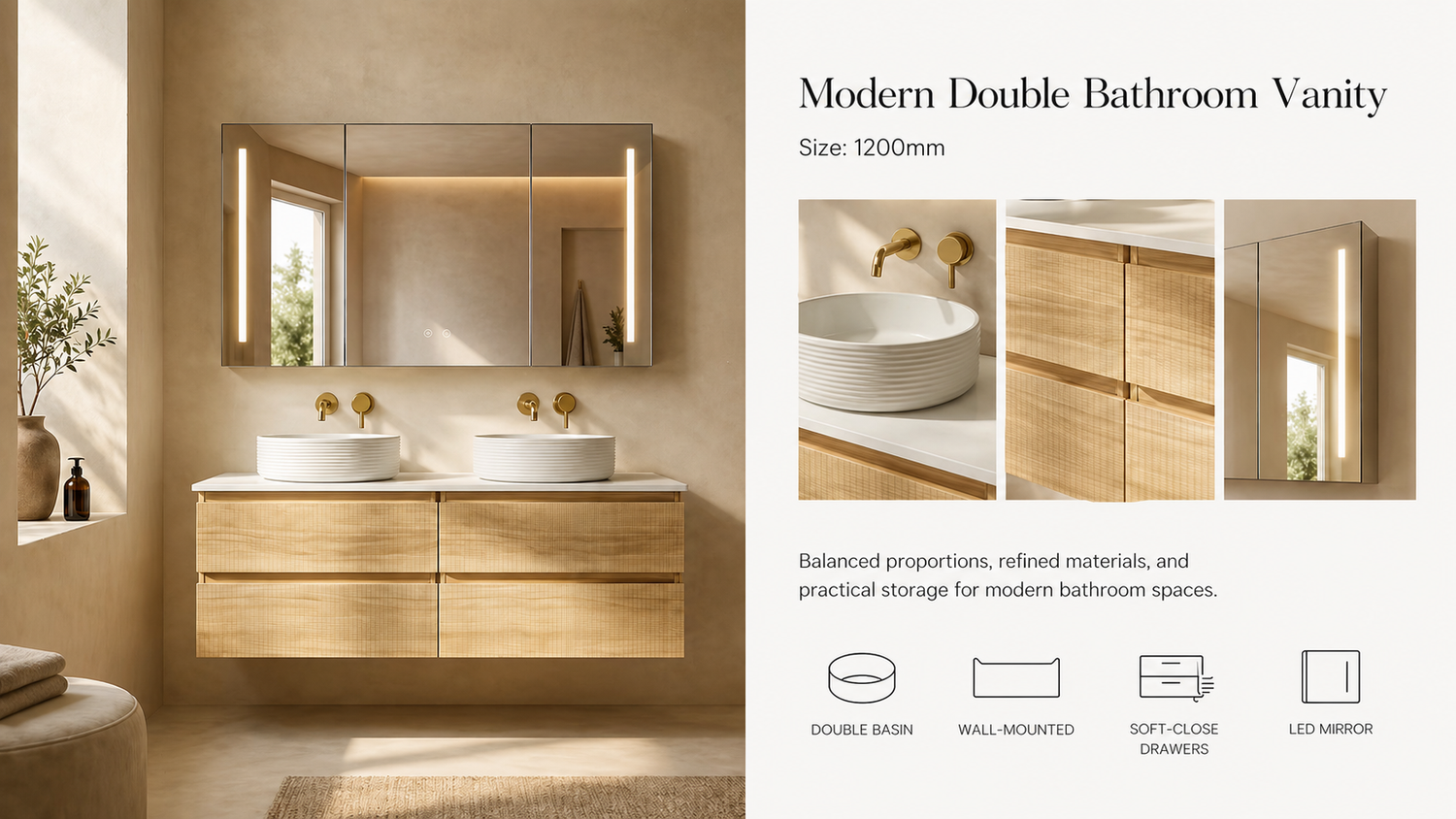 Modern Double Bathroom Vanity