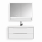 03-1000mm/Glacier White-Framed Mirror Vanity Set