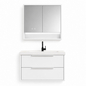 03-800mm/Glacier White-Framed Mirror Vanity Set
