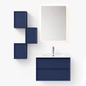 05-600mm/Blue-Modern Floating Vanity-Square Modular Cabinets