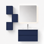 05-800mm/Blue-Modern Floating Vanity-Square Modular Cabinets