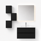 05-800mm/Black-Modern Floating Vanity-Square Modular Cabinets