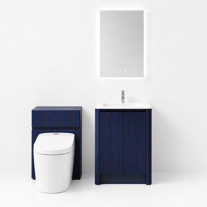 07-600mm/Blue-Ribbed Floor-Standing Vanity