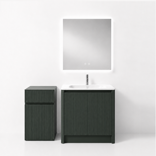07-800mm/Green-Ribbed Floor-Standing Vanity