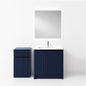07-800mm/Blue-Ribbed Floor-Standing Vanity