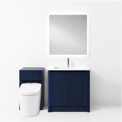 07-800mm/Blue-Ribbed Floor-Standing Vanity