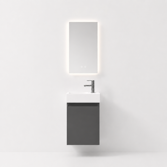 10-400mm/Premium Gray-Compact Floating Vanity